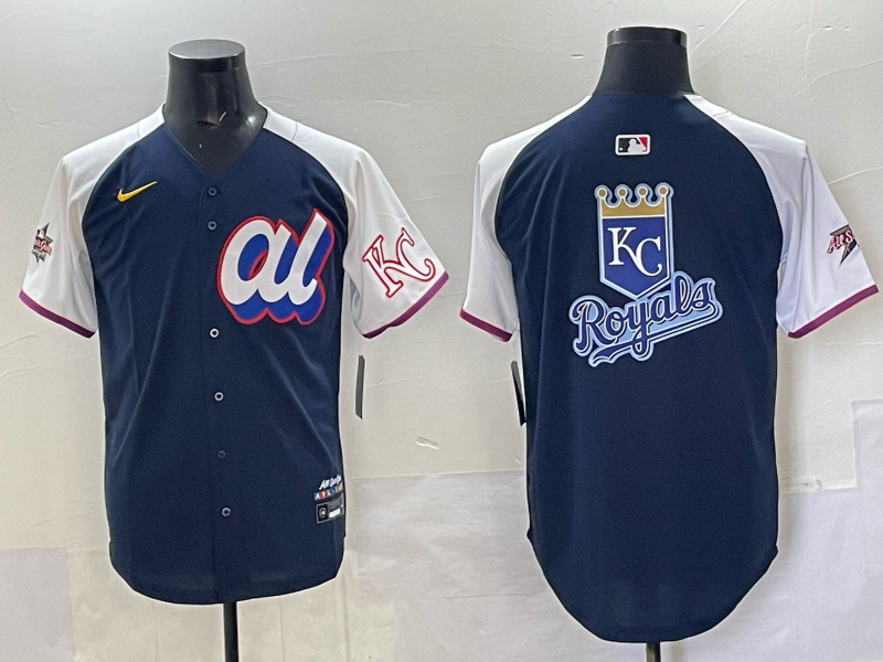 Men 2025 Kansas City Royals blank  blue Nike MLB All Star jersey 001